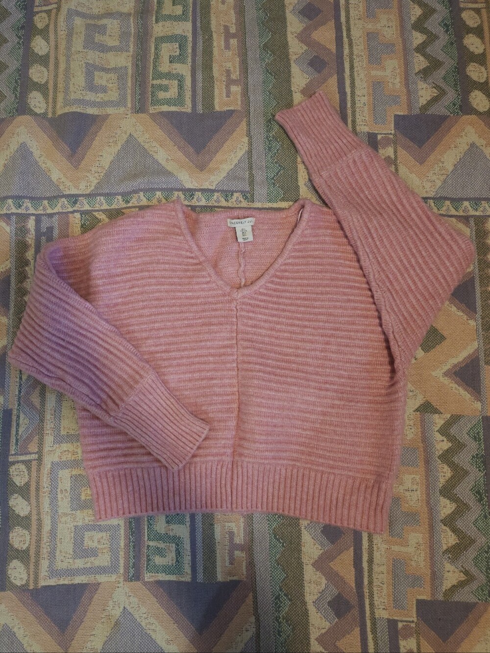 Sincerely Jules V-neck Sweater Size Large